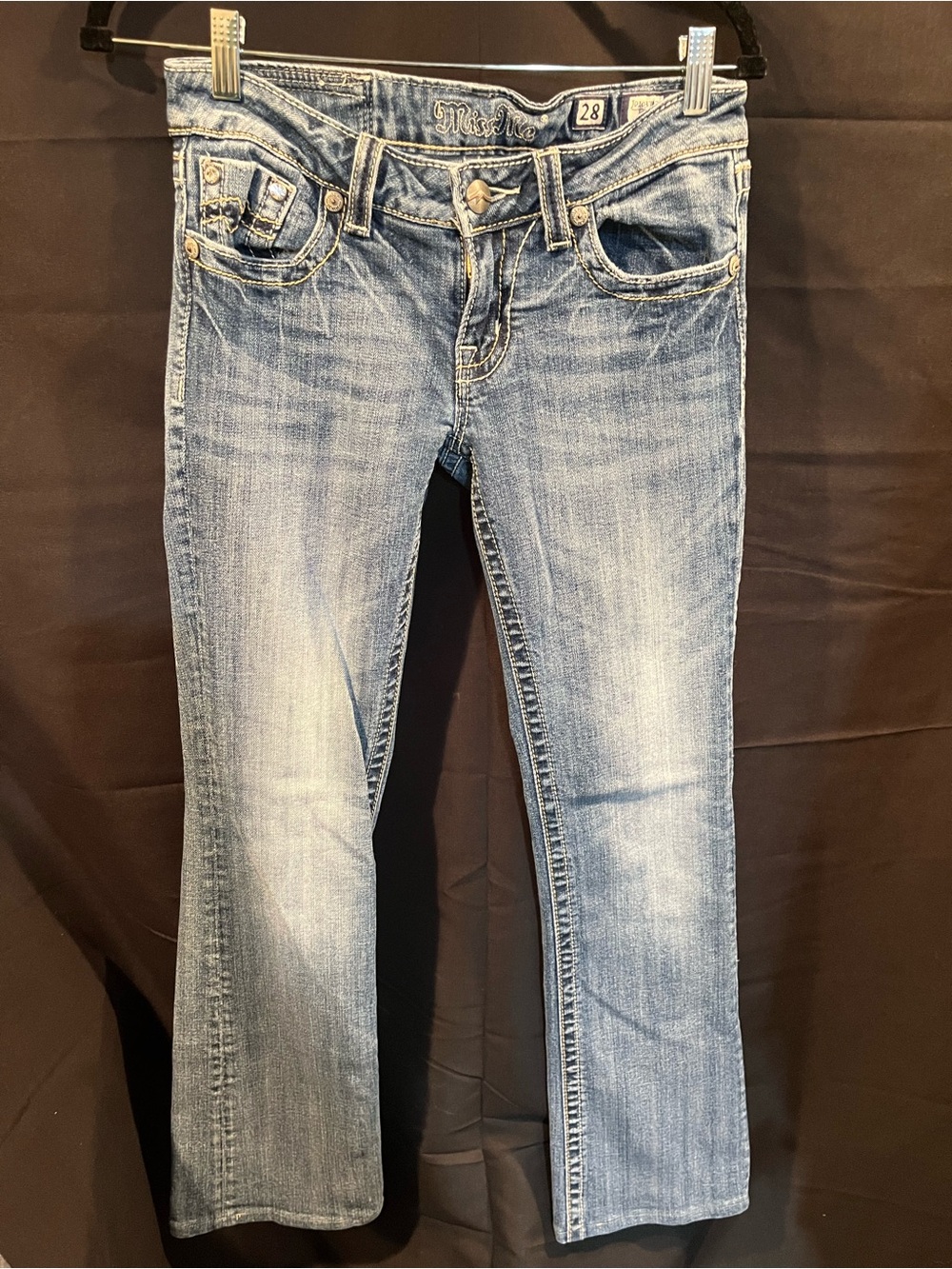 Miss Me Light Blue Flare Jeans - Classic Faded Wash